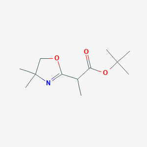 molecular formula C12H21NO3 B12870878 tert-Butyl 2-(4,4-dimethyl-4,5-dihydrooxazol-2-yl)propanoate 