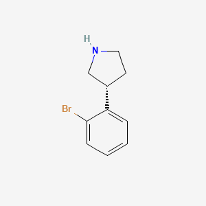 molecular formula C10H12BrN B12870884 (R)-3-(2-Bromophenyl)pyrrolidine 