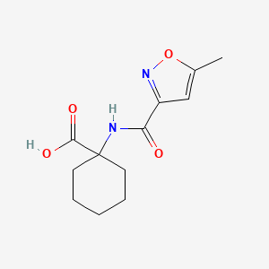 molecular formula C12H16N2O4 B12870887 1-(5-Methylisoxazole-3-carboxamido)cyclohexanecarboxylic acid 