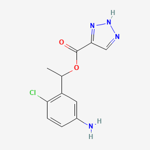 molecular formula C11H11ClN4O2 B12870931 1-(5-Amino-2-chlorophenyl)ethyl 1H-1,2,3-triazole-4-carboxylate 