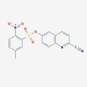 2-Cyanoquinolin-6-yl 5-methyl-2-nitrobenzene-1-sulfonate