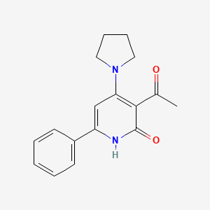 3-Acetyl-6-phenyl-4-(pyrrolidin-1-yl)pyridin-2(1H)-one