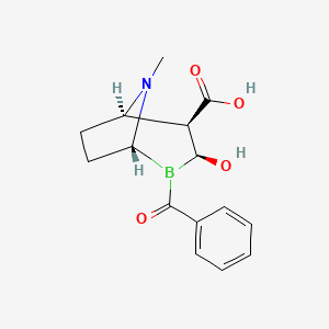 (1R,3S,4R,5R)-2-benzoyl-3-hydroxy-8-methyl-8-aza-2-borabicyclo[3.2.1]octane-4-carboxylic acid