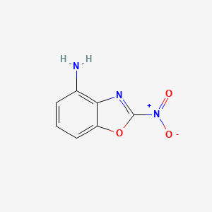 molecular formula C7H5N3O3 B12871020 2-Nitrobenzo[d]oxazol-4-amine 