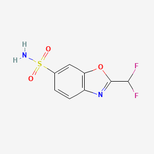 molecular formula C8H6F2N2O3S B12871033 2-(Difluoromethyl)benzo[d]oxazole-6-sulfonamide 