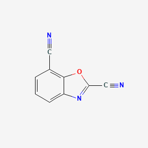 molecular formula C9H3N3O B12871038 Benzo[d]oxazole-2,7-dicarbonitrile 