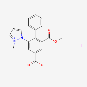 1-(4,6-Bis(methoxycarbonyl)-[1,1'-biphenyl]-2-yl)-2-methyl-1H-pyrazol-2-ium iodide