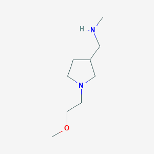 molecular formula C9H20N2O B1287107 1-[1-(2-Methoxyethyl)pyrrolidin-3-YL]-N-methylmethanamine CAS No. 910442-18-1