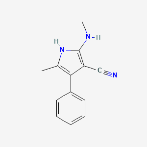 1H-Pyrrole-3-carbonitrile, 5-methyl-2-(methylamino)-4-phenyl-