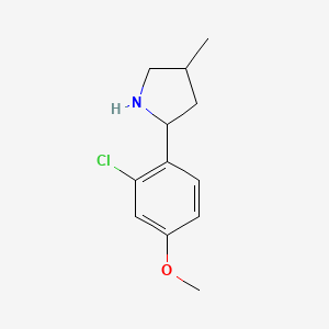 2-(2-Chloro-4-methoxyphenyl)-4-methylpyrrolidine