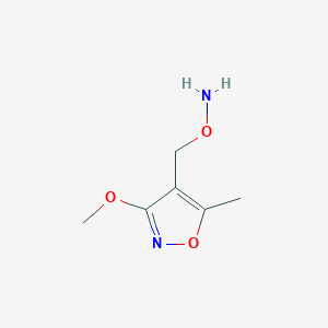 molecular formula C6H10N2O3 B12871137 O-((3-Methoxy-5-methylisoxazol-4-yl)methyl)hydroxylamine 