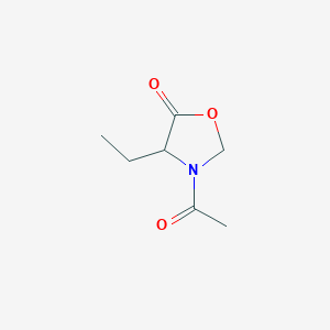 molecular formula C7H11NO3 B12871142 3-Acetyl-4-ethyloxazolidin-5-one 