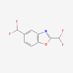 molecular formula C9H5F4NO B12871149 2,5-Bis(difluoromethyl)benzo[d]oxazole 