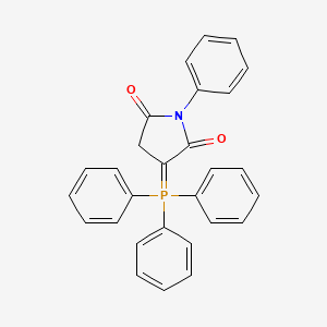 molecular formula C28H22NO2P B12871159 5-Oxo-1-phenyl-3-(triphenylphosphonio)-4,5-dihydro-1H-pyrrol-2-olate CAS No. 18092-17-6