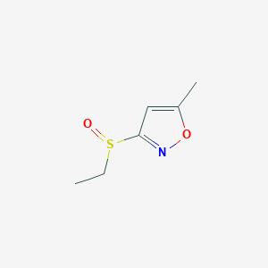 molecular formula C6H9NO2S B12871161 3-(Ethylsulfinyl)-5-methylisoxazole 