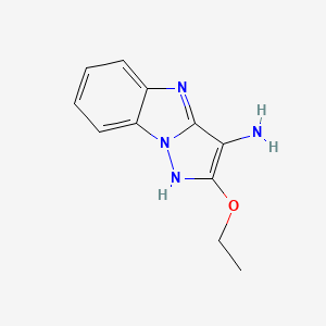 molecular formula C11H12N4O B12871167 2-ethoxy-1H-pyrazolo[1,5-a]benzimidazol-3-amine 