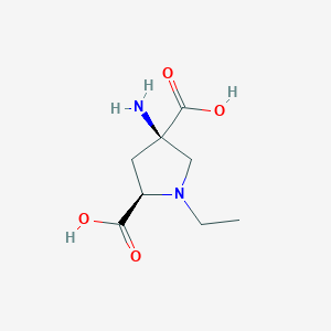 (2R,4R)-4-amino-1-ethylpyrrolidine-2,4-dicarboxylic acid