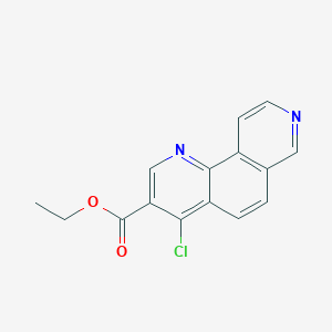 molecular formula C15H11ClN2O2 B12871207 Ethyl 4-chloro-1,8-phenanthroline-3-carboxylate 