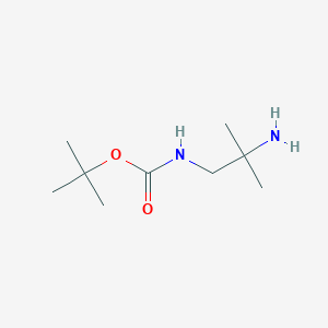 molecular formula C9H20N2O2 B1287121 叔丁基（2-氨基-2-甲基丙基）氨基甲酸酯 CAS No. 95034-05-2