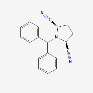 molecular formula C19H17N3 B12871217 (2S,5R)-1-Benzhydrylpyrrolidine-2,5-dicarbonitrile 