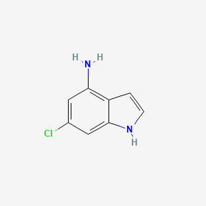 molecular formula C8H7ClN2 B1287122 6-chloro-1H-indol-4-amine CAS No. 431046-15-0