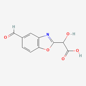 2-(Carboxy(hydroxy)methyl)benzo[d]oxazole-5-carboxaldehyde