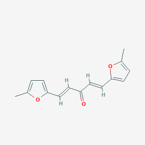 molecular formula C15H14O3 B12871236 (1E,4E)-1,5-bis(5-methylfuran-2-yl)penta-1,4-dien-3-one CAS No. 69239-15-2