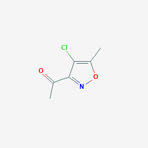 molecular formula C6H6ClNO2 B12871248 1-(4-Chloro-5-methylisoxazol-3-yl)ethanone 