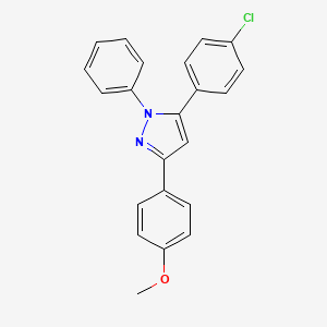 5-(4-Chlorophenyl)-3-(4-methoxyphenyl)-1-phenyl-1h-pyrazole