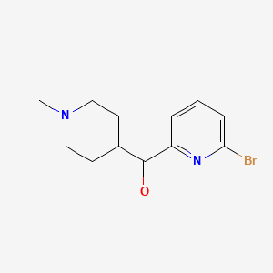 molecular formula C12H15BrN2O B1287128 (6-Bromopyridin-2-yl)(1-methylpiperidin-4-yl)methanone CAS No. 613678-08-3