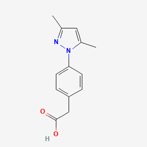 molecular formula C13H14N2O2 B1287132 [4-(3,5-dimethyl-1H-pyrazol-1-yl)phenyl]acetic acid CAS No. 29544-08-9