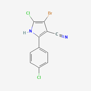 4-Bromo-5-chloro-2-(4-chlorophenyl)-1H-pyrrole-3-carbonitrile