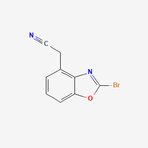 molecular formula C9H5BrN2O B12871333 2-(2-Bromobenzo[d]oxazol-4-yl)acetonitrile 