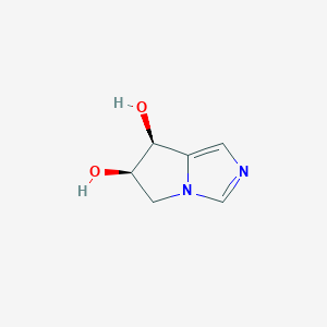 molecular formula C6H8N2O2 B12871342 (6R,7S)-6,7-Dihydro-5H-pyrrolo[1,2-c]imidazole-6,7-diol 