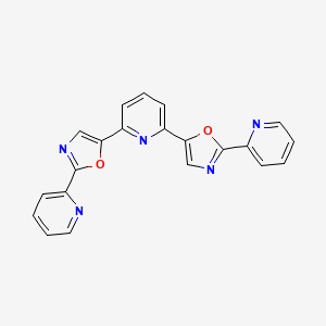 molecular formula C21H13N5O2 B12871345 2,6-Bis(2-(pyridin-2-yl)oxazol-5-yl)pyridine 