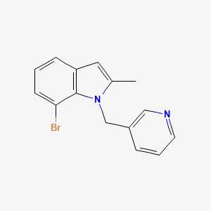 molecular formula C15H13BrN2 B1287135 7-Bromo-2-methyl-1-pyridin-3-ylmethyl-1H-indole CAS No. 850349-26-7