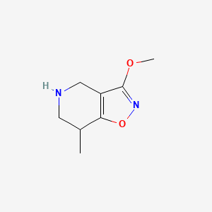 molecular formula C8H12N2O2 B12871352 3-Methoxy-7-methyl-4,5,6,7-tetrahydroisoxazolo[4,5-c]pyridine 