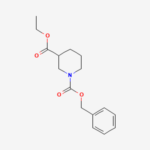 molecular formula C16H21NO4 B1287136 1-苄基 3-乙基哌啶-1,3-二甲酸盐 CAS No. 310454-53-6