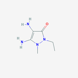 molecular formula C6H12N4O B12871361 4,5-Diamino-2-ethyl-1-methyl-1H-pyrazol-3(2H)-one 