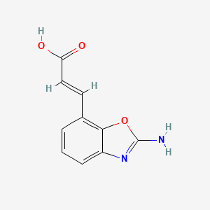 molecular formula C10H8N2O3 B12871379 3-(2-Aminobenzo[d]oxazol-7-yl)acrylic acid 