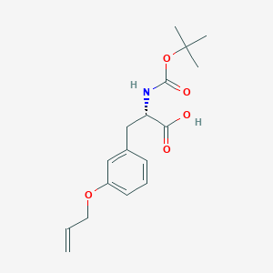 molecular formula C17H23NO5 B1287139 (S)-3-(3-(烯丙氧基)苯基)-2-((叔丁氧羰基)氨基)丙酸 CAS No. 1175919-93-3