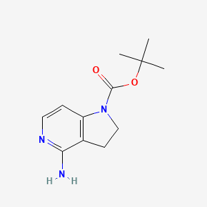 molecular formula C12H17N3O2 B12871403 tert-butyl 4-amino-2,3-dihydro-1H-pyrrolo[3,2-c]pyridine-1-carboxylate 