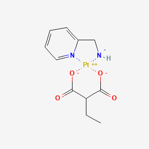 Platinum, [ethylpropanedioato(2-)-O,O](2-pyridinemethanamine-N1, N2)-, (SP-4-3)-