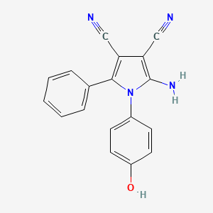 2-Amino-1-(4-hydroxyphenyl)-5-phenyl-1H-pyrrole-3,4-dicarbonitrile