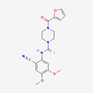 1-Piperazinecarbothioamide, N-(2-cyano-4,5-dimethoxyphenyl)-4-(2-furanylcarbonyl)-