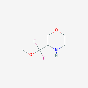 molecular formula C6H11F2NO2 B12871422 3-(Difluoro(methoxy)methyl)morpholine 