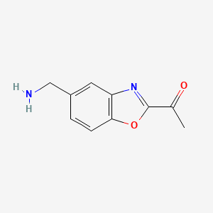 1-(5-(Aminomethyl)benzo[d]oxazol-2-yl)ethanone