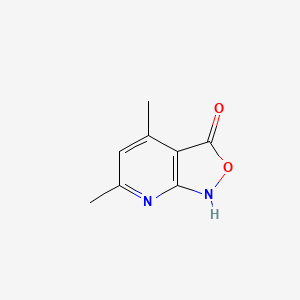 molecular formula C8H8N2O2 B12871428 4,6-Dimethylisoxazolo[3,4-b]pyridin-3(1H)-one 