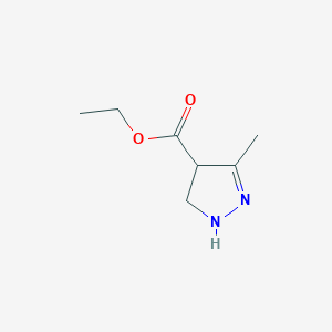 molecular formula C7H12N2O2 B12871432 ethyl 3-methyl-4,5-dihydro-1H-pyrazole-4-carboxylate 