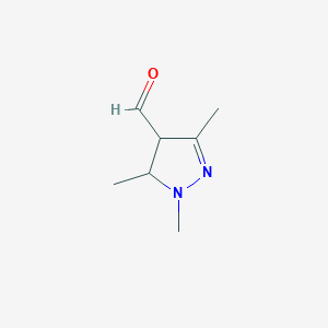 1,3,5-Trimethyl-4,5-dihydro-1H-pyrazole-4-carbaldehyde